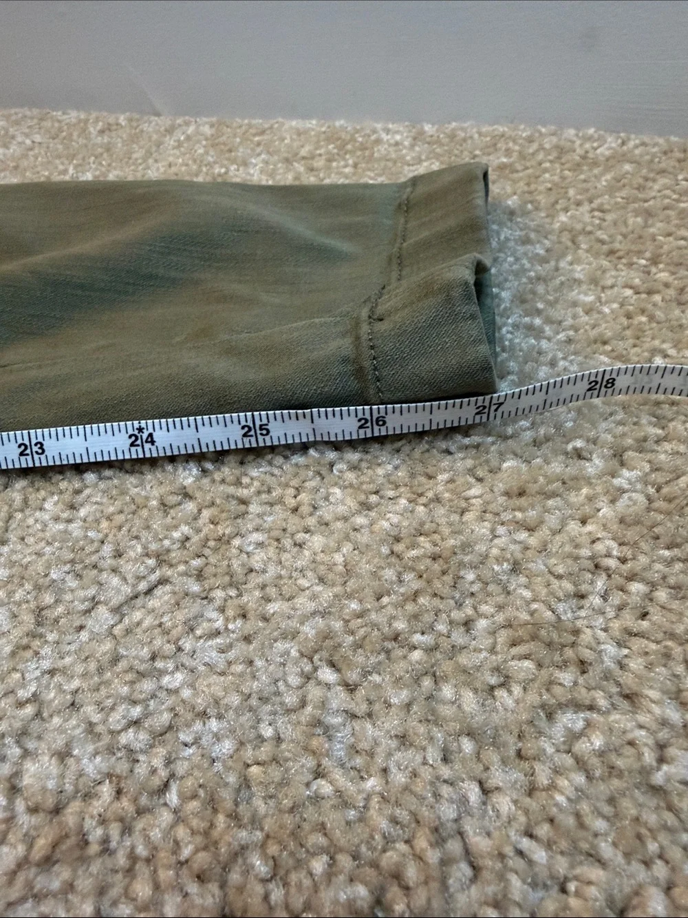 J. Crew High Rise Skinny Washed Cargo Pant Olive Cotton Utility Trousers Size 26